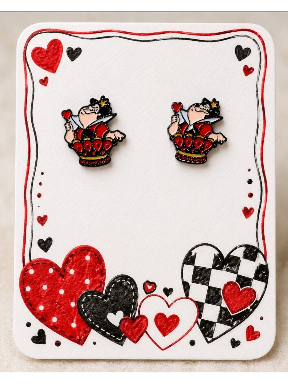 Disney's Alice in Wonderland The Queen of Hearts Stud Earrings